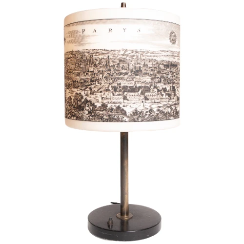 C1960 A Paris Bordeaux Opaline Table Lamp
