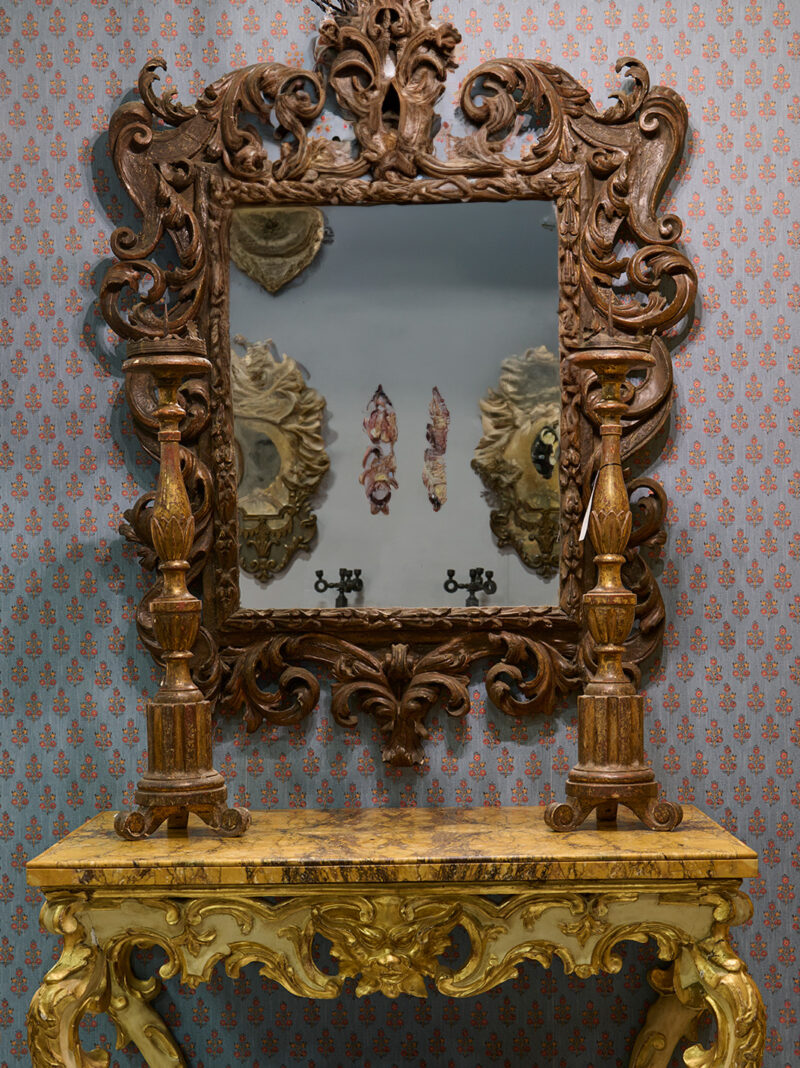 Lorfords Antiques at The Decorative Fair - Antique mirror and console table
