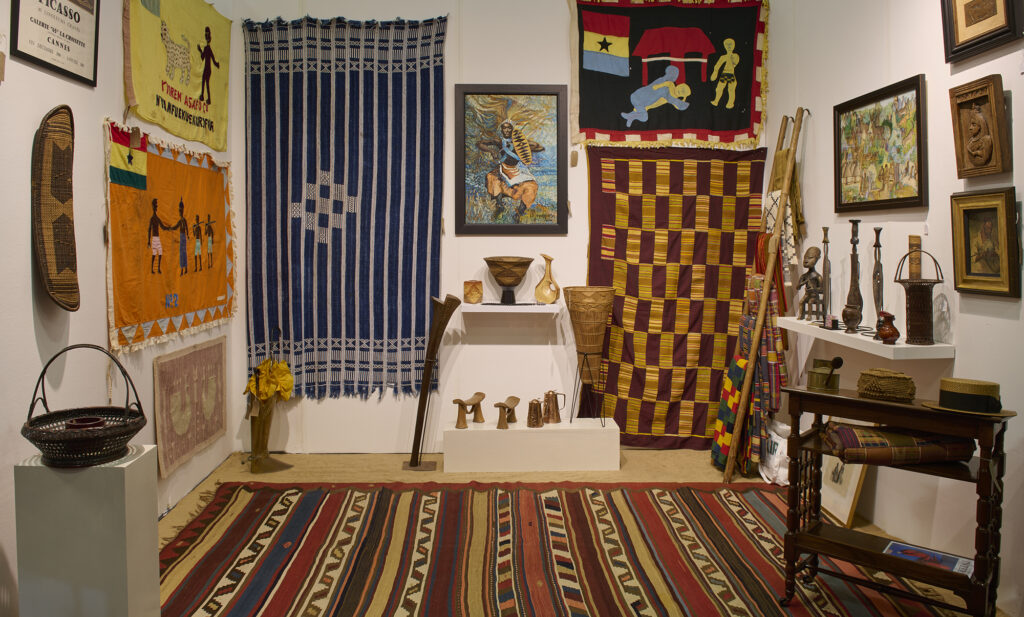 Tribal Art & Textiles stand at The Antiques & Textiles Decorative Fair